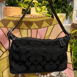 Coach Black Canvas Mini Pouch Bag 🖤